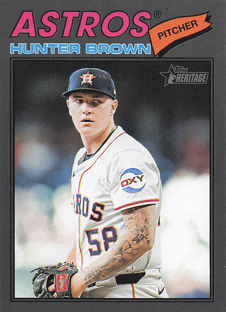 2026 Topps Heritage Baseball Dark Gray Hunter Brown #170