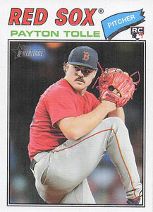2026 Topps Heritage Baseball Payton Tolle #386 Rookie