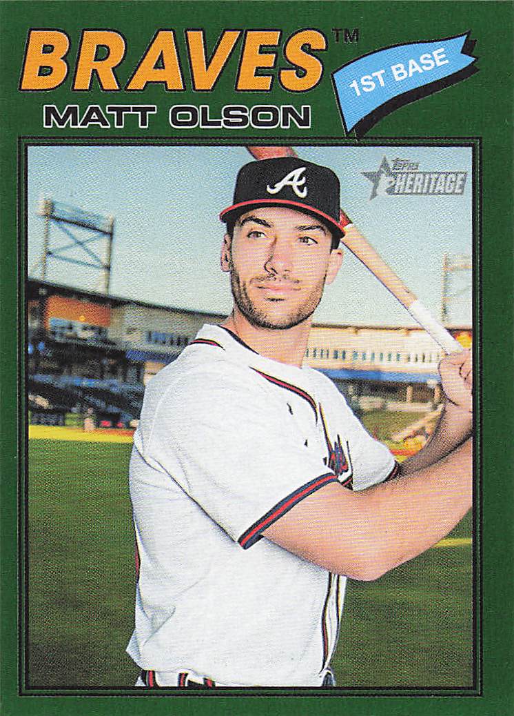 2026 Topps Heritage Baseball Dark Green Matt Olson #194