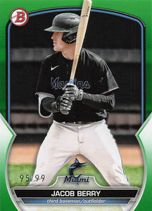 2023 Bowman Draft Baseball Green 95/99 Jacob Berry #BD-19