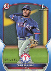 2023 Bowman Baseball Prospects Blue 091/150 Andres Mesa #BP-44