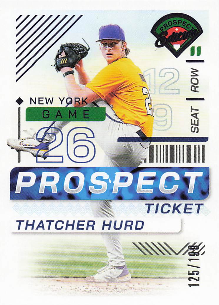 2024 Panini Prospect Edition Baseball Blue 125/199 Thatcher Hurd #183