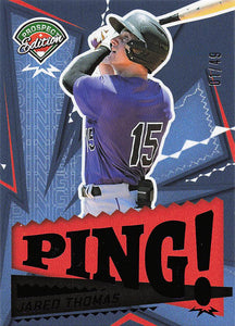 2024 Panini Prospect Edition Baseball Ping! Purple 01/49 Jared Thomas #15
