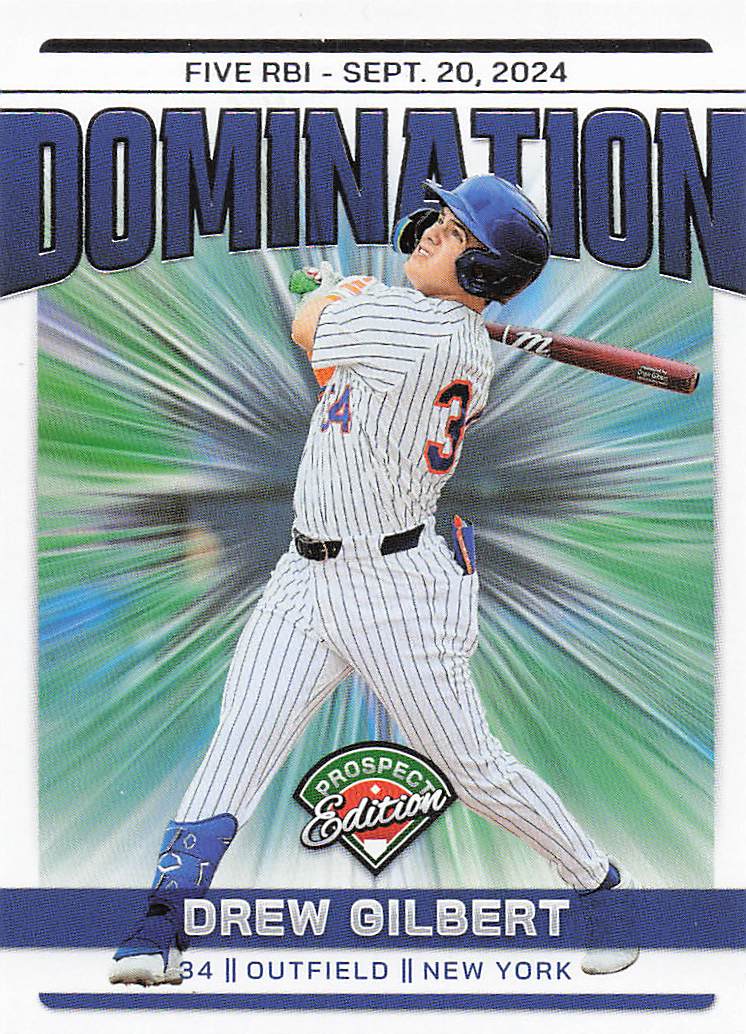 2024 Panini Prospect Edition Baseball Domination Drew Gilbert #15