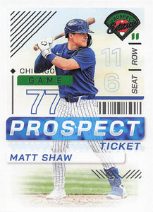 2024 Panini Prospect Edition Baseball Matt Shaw #39