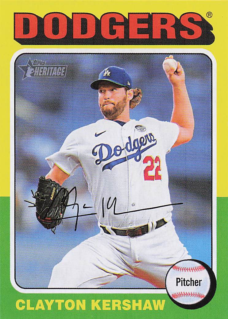 2024 Topps Heritage Baseball Clayton Kershaw #386
