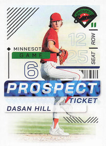 2024 Panini Prospect Edition Baseball Dasan Hill #53