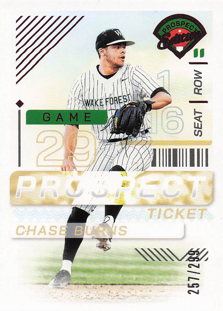 2024 Panini Prospect Edition Baseball Chase Burns #43