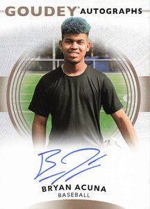 2022 Upper Deck Goodwin Champions Autographs Bryan Acuna #GA-BA