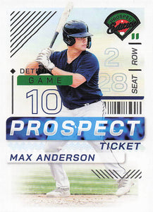 2024 Panini Prospect Edition Baseball Max Anderson #49