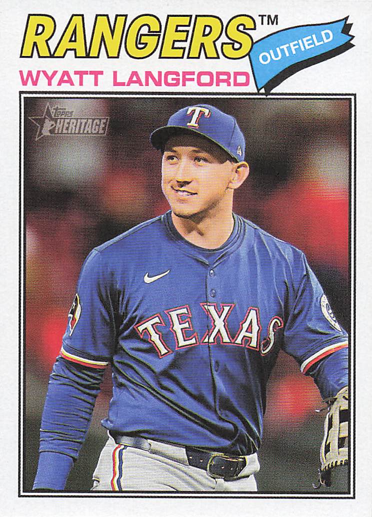 2026 Topps Heritage Baseball Wyatt Langford #340