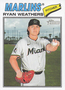 2026 Topps Heritage Baseball Ryan Weathers #307