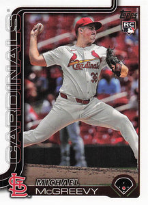 2025 Topps Baseball Michael McGreevy #193 Rookie