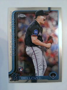 2025 Topps Chrome Baseball Valente Bellozo #122 Rookie