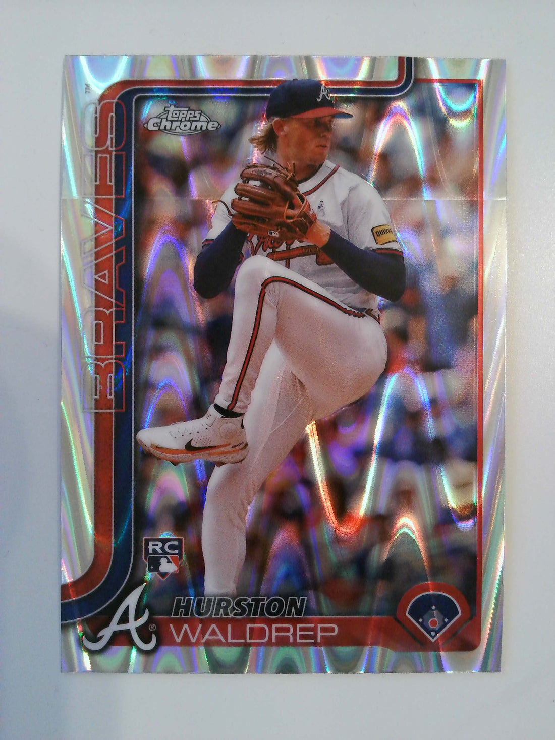 2025 Topps Chrome Baseball RayWave Refractors Hurston Waldrep #90 Rookie