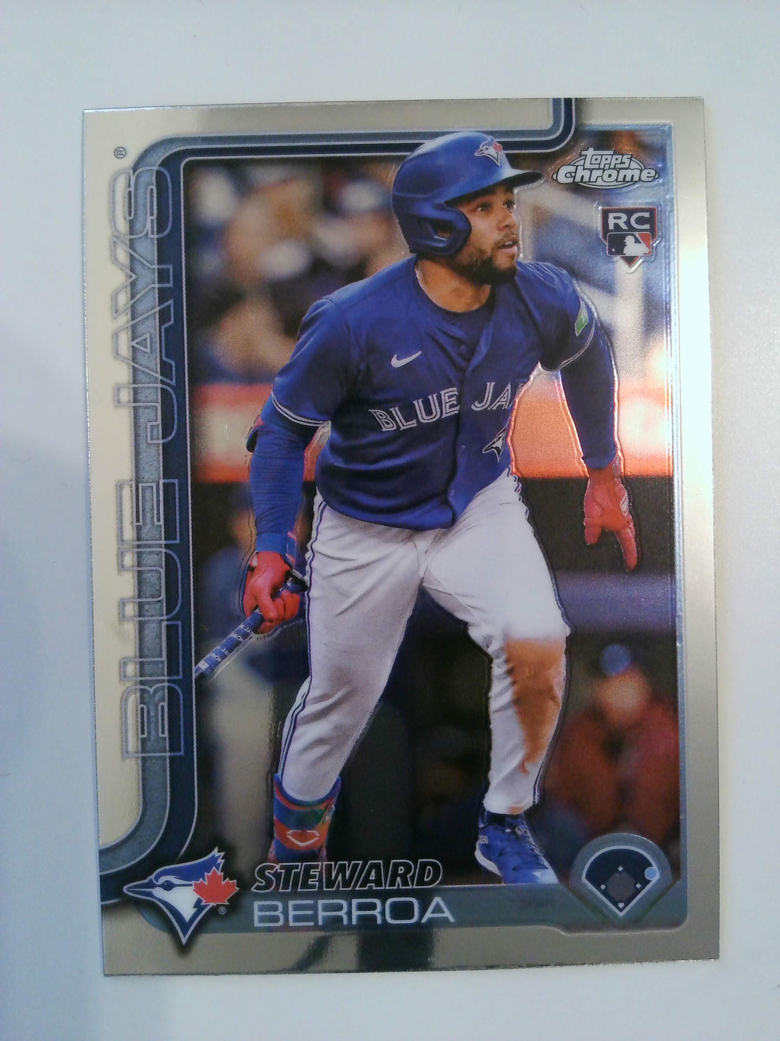 2025 Topps Chrome Baseball Steward Berroa #163 Rookie