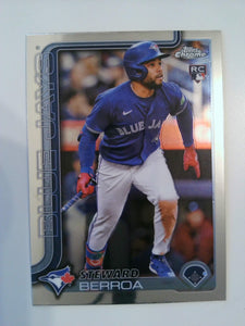2025 Topps Chrome Baseball Steward Berroa #163 Rookie