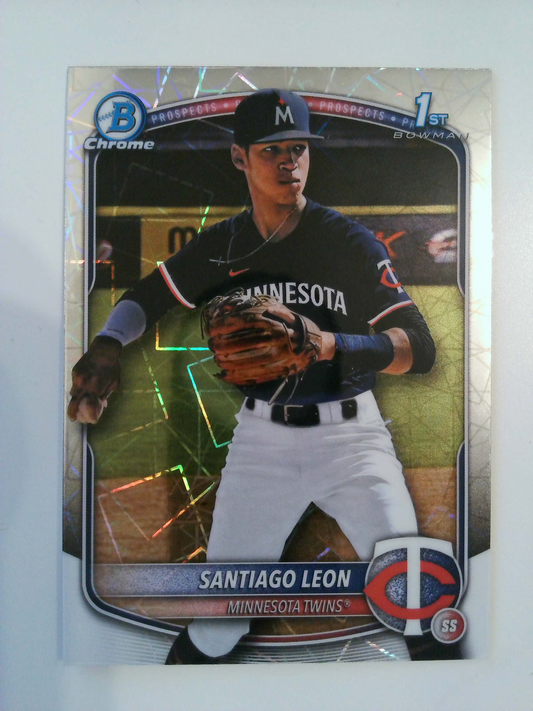 2025 Bowman Chrome Baseball Prospects Laser Santiago Leon #BCP-247