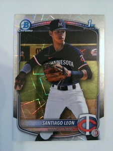 2025 Bowman Chrome Baseball Prospects Laser Santiago Leon #BCP-247