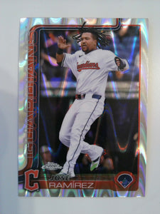 2025 Topps Chrome Baseball RayWave Refractors José Ramírez #12