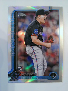 2025 Topps Chrome Baseball Refractors Valente Bellozo #122 Rookie
