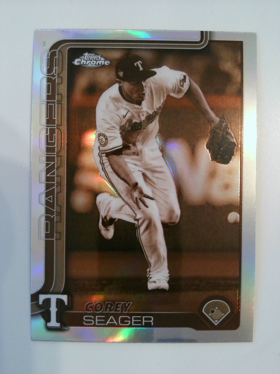 2025 Topps Chrome Baseball Sepia Refractors Corey Seager #24