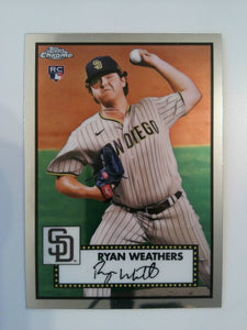 2021 Topps Chrome Platinum Anniversary Baseball Ryan Weathers #81 Rookie