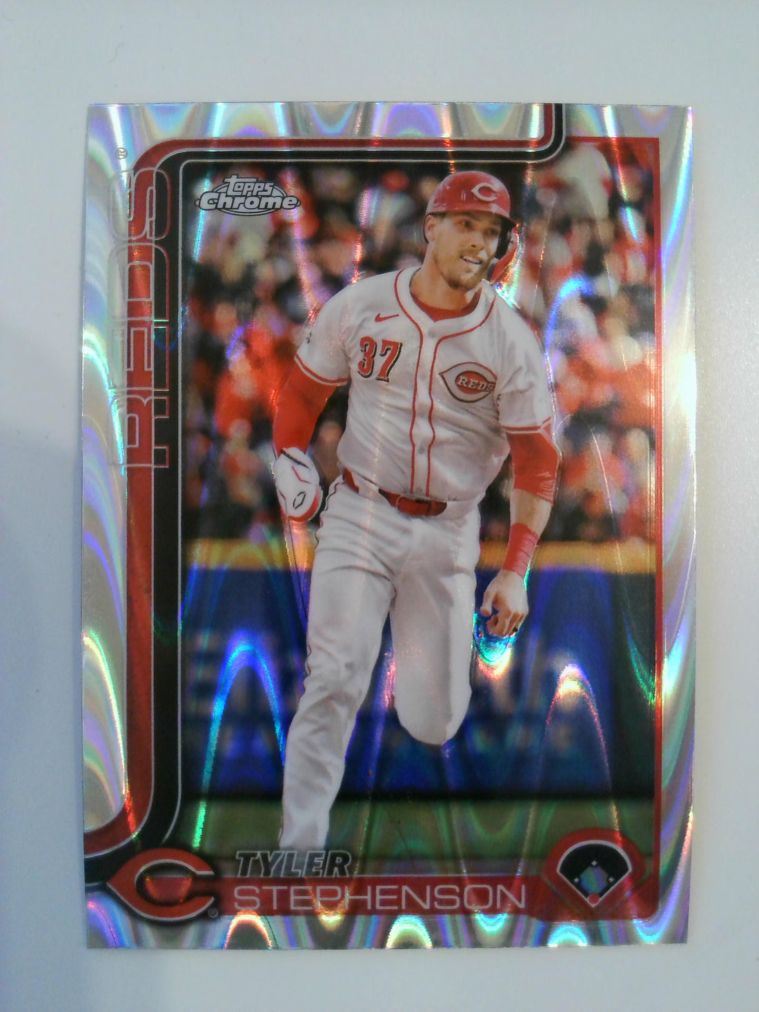 2025 Topps Chrome Baseball RayWave Refractors Tyler Stephenson #112