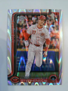 2025 Topps Chrome Baseball RayWave Refractors Tyler Stephenson #112