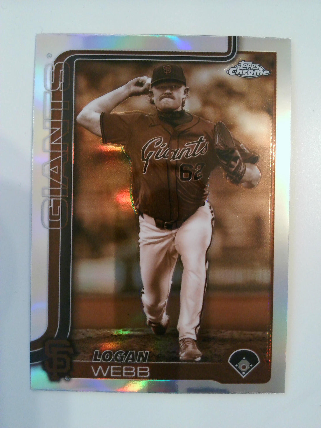 2025 Topps Chrome Baseball Sepia Refractors Logan Webb #296
