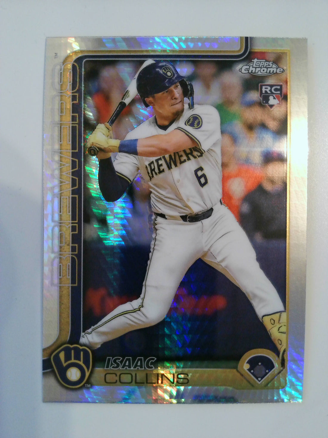 2025 Topps Chrome Baseball Prism Refractors Isaac Collins #92 Rookie