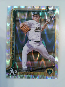 2025 Topps Chrome Baseball RayWave Refractors Brady Basso #205 Rookie