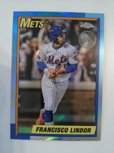 2025 Topps Chrome Baseball 1990 Topps Baseball Francisco Lindor #90CB-10