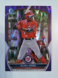 2023 Bowman Chrome Prospects Purple RayWave 044/250 Elijah Green #BCP-23