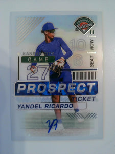 2024 Panini Prospect Edition Baseball Signatures Holo Yandel Ricardo #131