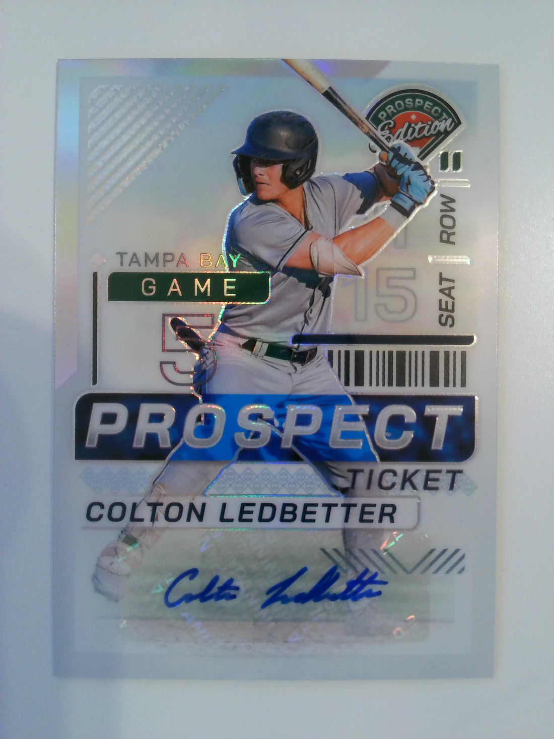 2024 Panini Prospect Edition Baseball Signatures Holo Colton Ledbetter #134