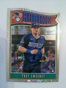 2025 Bowman Rookie of the Year Favorites Mojo Refractor Trey Sweeney #ROY-12