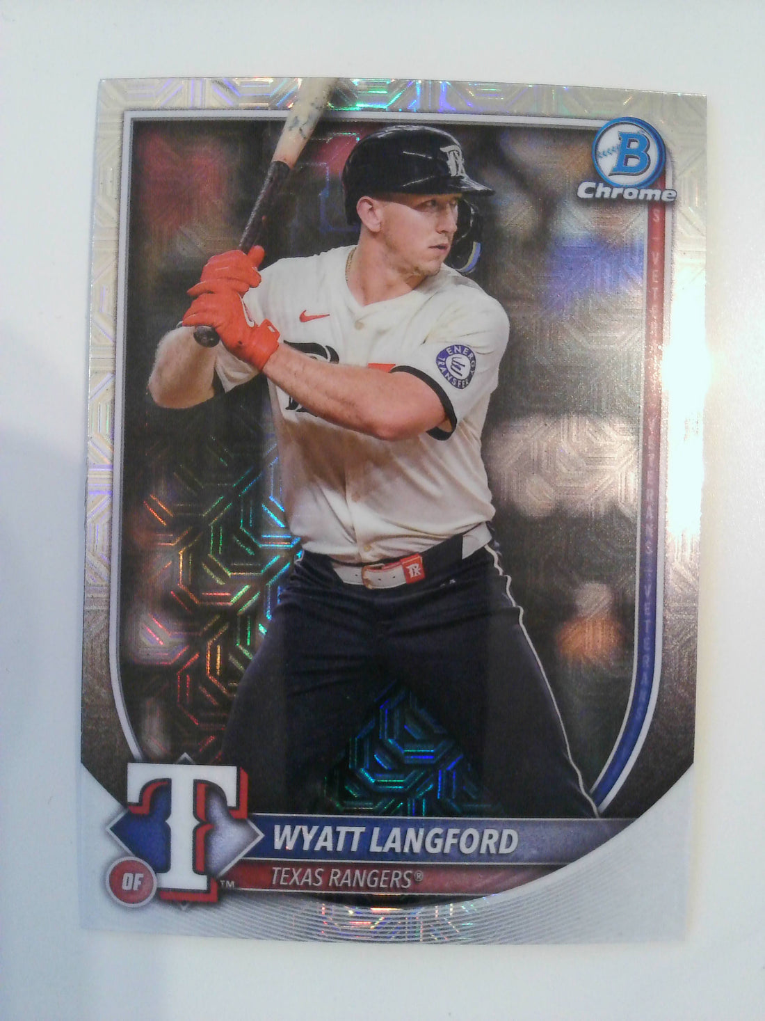 2025 Bowman Chrome Baseball Mojo Refractors Wyatt Langford #36