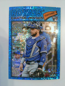 2026 Topps Heritage Chrome Light Blue Sparkle Carter Jensen #199 RC