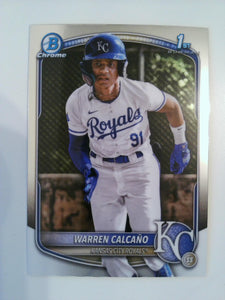 2025 Bowman Chrome Baseball Prospects Warren Calcaño #BCP-185