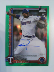 2025 Topps Chrome Rookie Autographs Green 21/99 Kumar Rocker #RA-KR