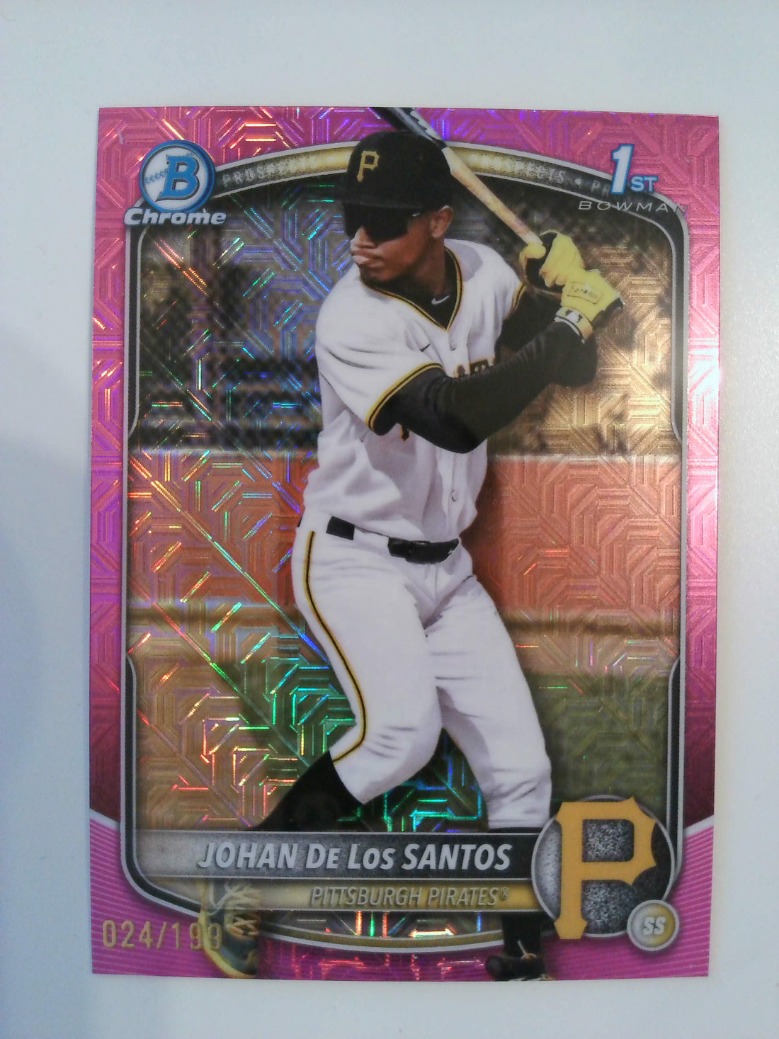 2025 Bowman Chrome Baseball Prospects Pink Mojo Johan De Los Santos #BCP-163