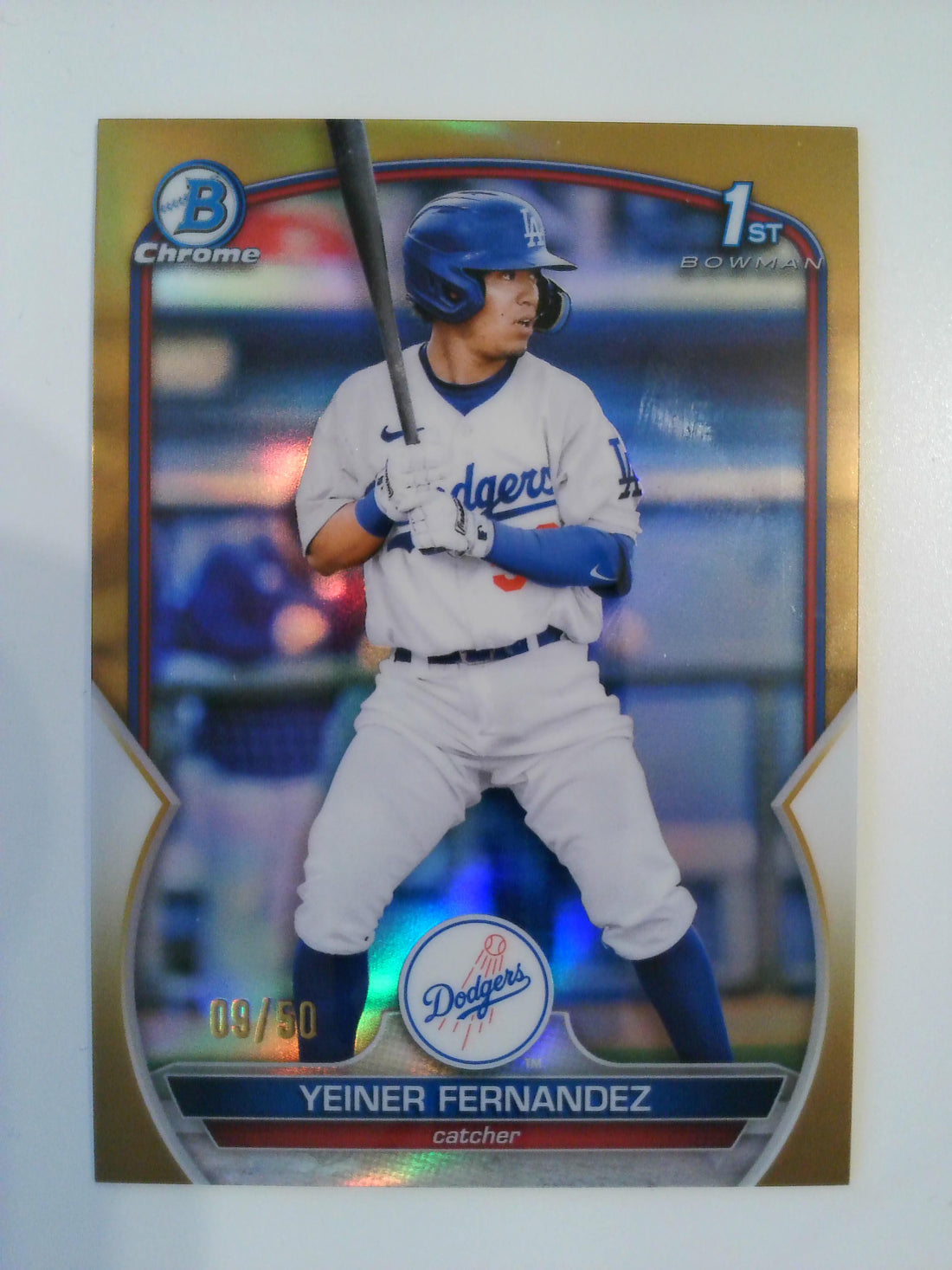 2023 Bowman Chrome Prospects Gold Refractors 09/50 Yeiner Fernandez #BCP-138