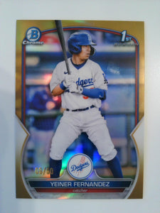 2023 Bowman Chrome Prospects Gold Refractors 09/50 Yeiner Fernandez #BCP-138