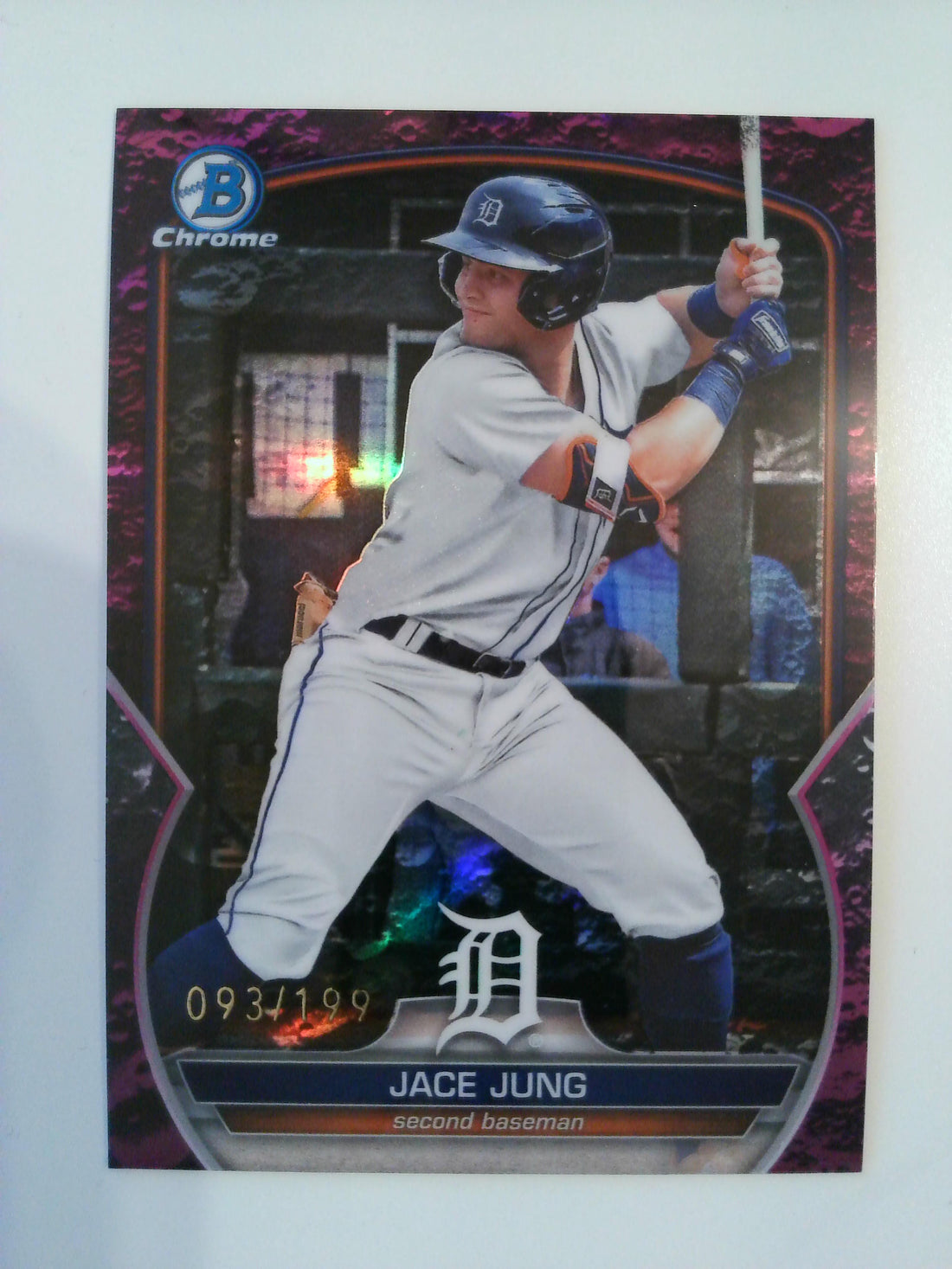 2023 Bowman Draft Chrome Fuchsia Lunar Refractor 093/199 Jace Jung #BDC-104