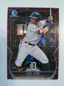 2023 Bowman Draft Chrome Fuchsia Lunar Refractor 093/199 Jace Jung #BDC-104