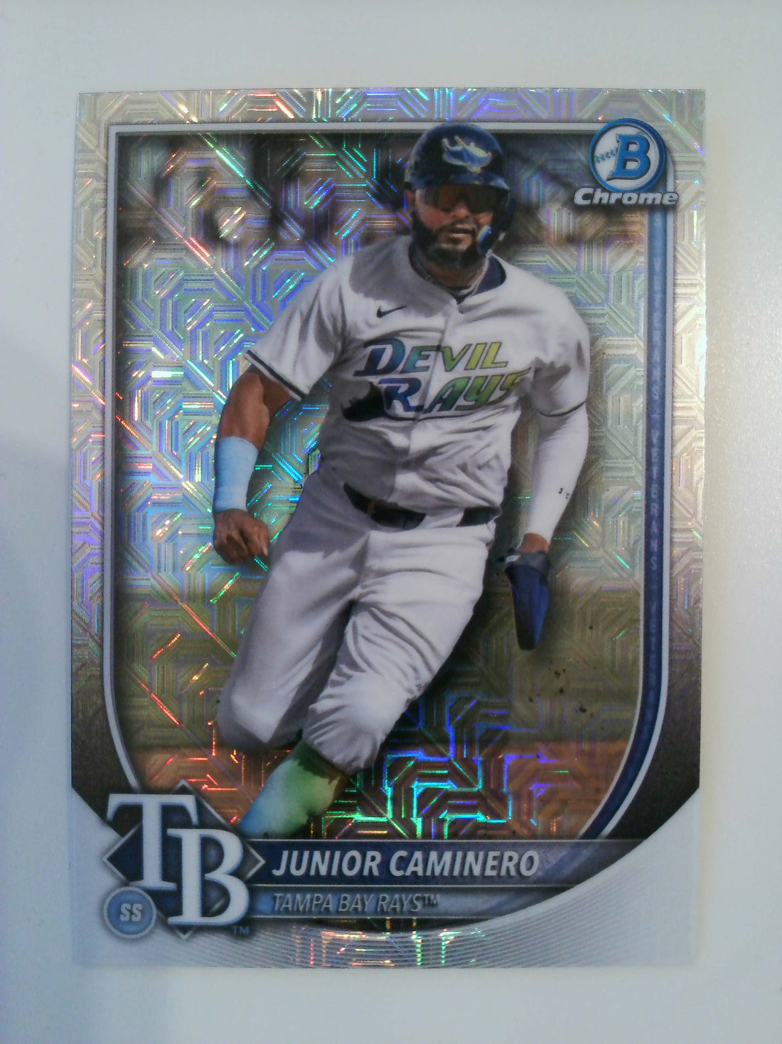 2025 Bowman Chrome Baseball Mojo Refractors Junior Caminero #80