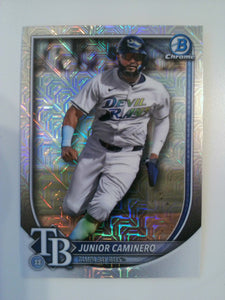 2025 Bowman Chrome Baseball Mojo Refractors Junior Caminero #80
