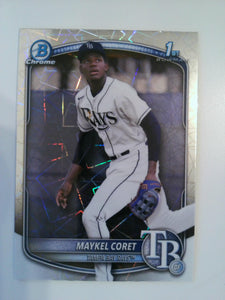 2025 Bowman Chrome Baseball Prospects Laser Maykel Coret #BCP-240