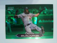 2024 Stadium Club Baseball Chrome Green Refractors Charlie Blackmon #121
